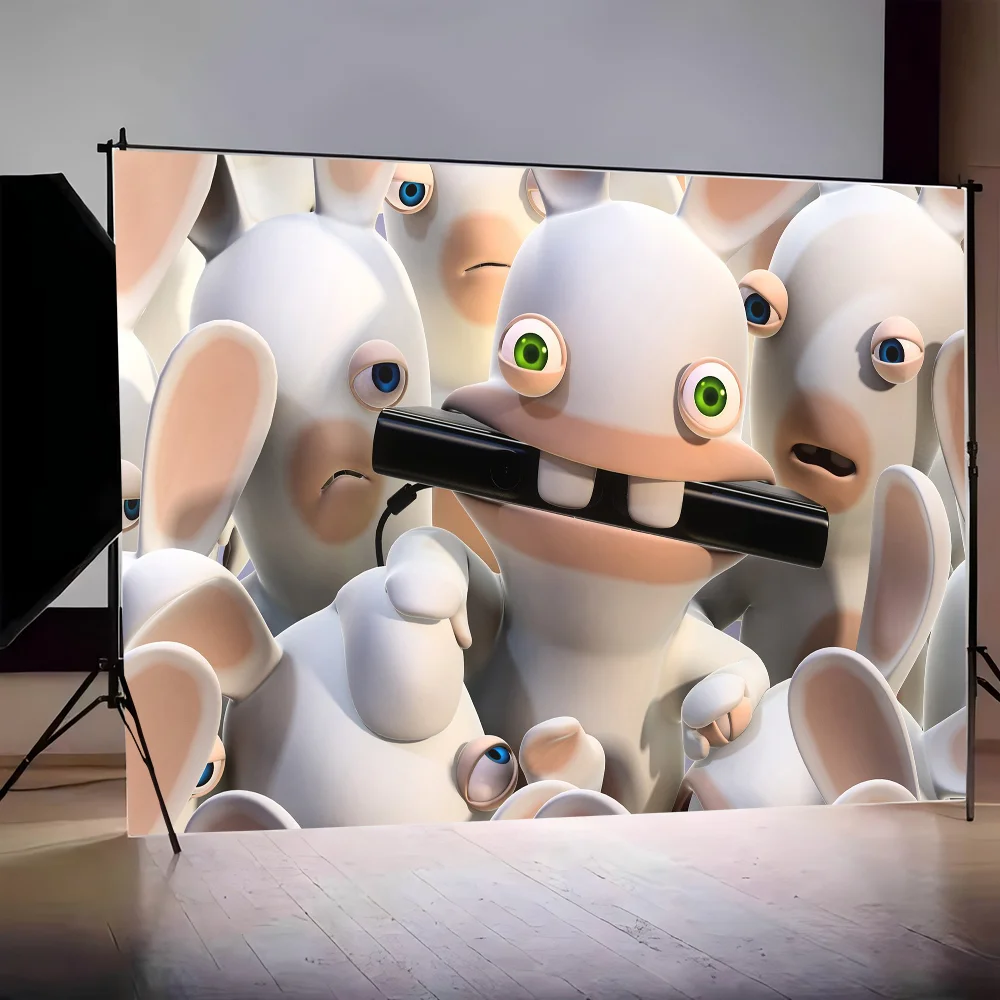 Cartoon Raving Rabbids Hintergrund Produkt Fotografie Requisiten ...