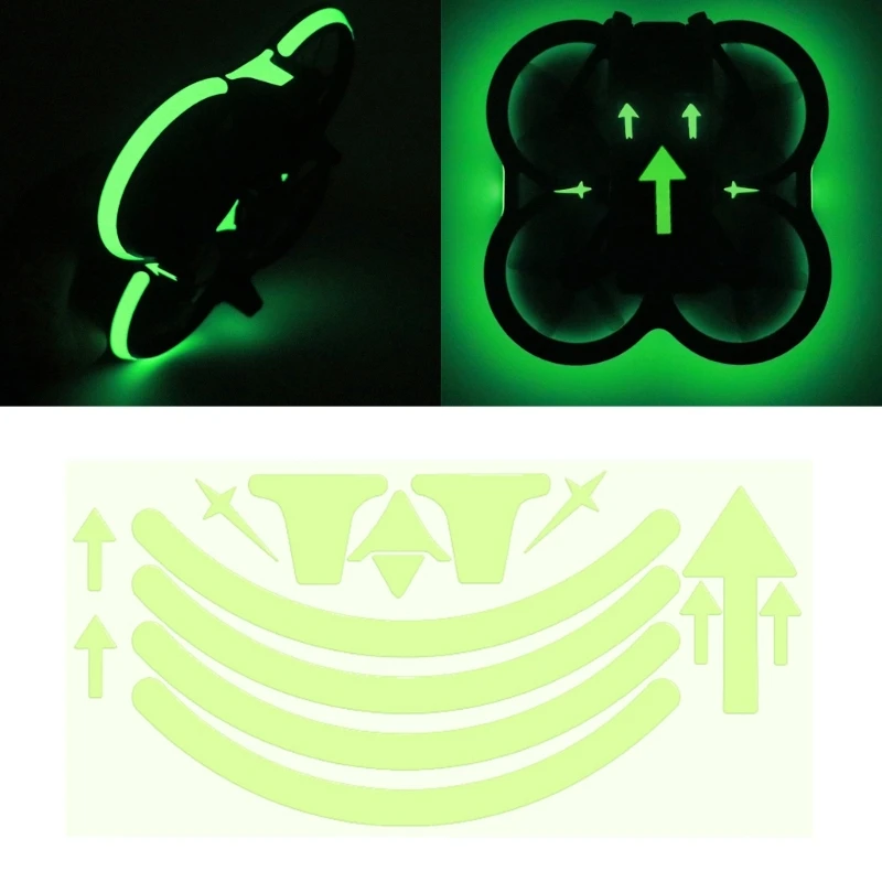 Green Colorful Luminous Sticker For Avata Traversing Machine Day Flight Night Light-emitting Stickers Accessories