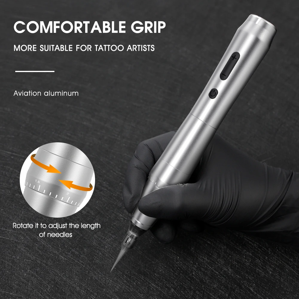 Nuova macchina per tatuaggi Wireless penna per tatuaggi rotativa batteria originale per alimentazione motore tedesca 2400mAh corsa di ricarica rapida 3.5mm - immagine 5