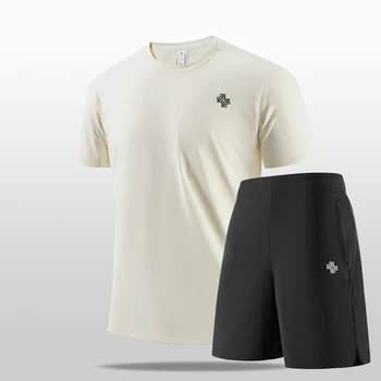 SBWL Summer Men's High-Quality Outdoor Sports Short-Sleeved Shorts Set for Daily Casual Beach Wear Tops 1
