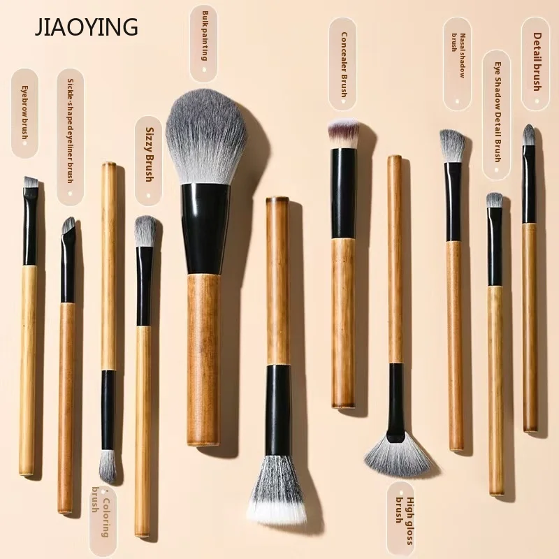 Professional Makeup Brushes Set 11 Pcs Soft Bristles for Beginners Foundation Brush  Makeup Brushes Set zestaw pędzli 6