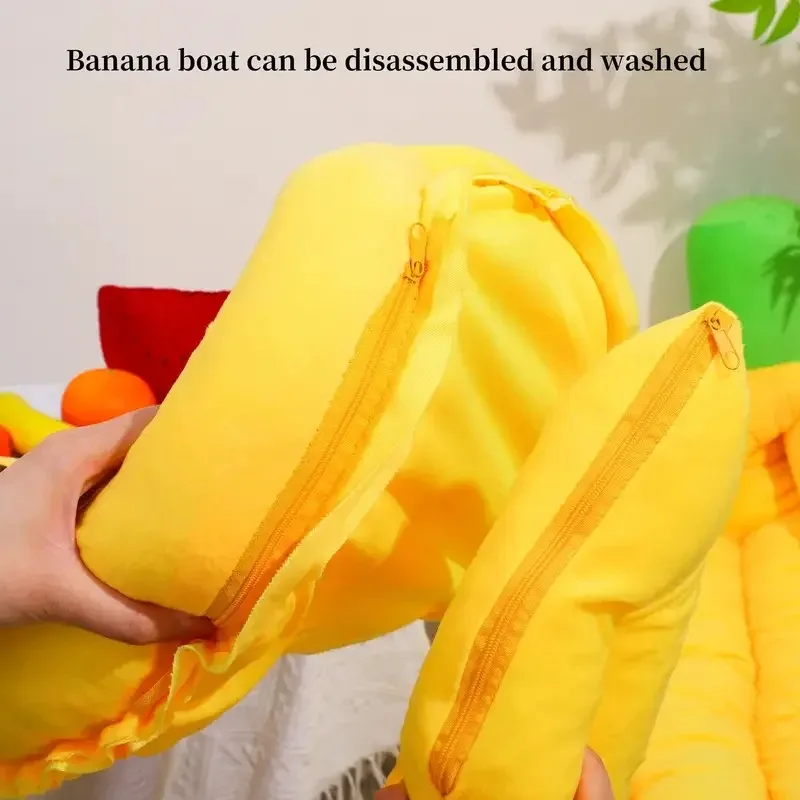 Banana Large Dog Bed Soft Cat Puppy Basket Cute Dog Plush Cushion Warm Pet Sofa Kitten Puppy House Pet Accessories Cat Supply