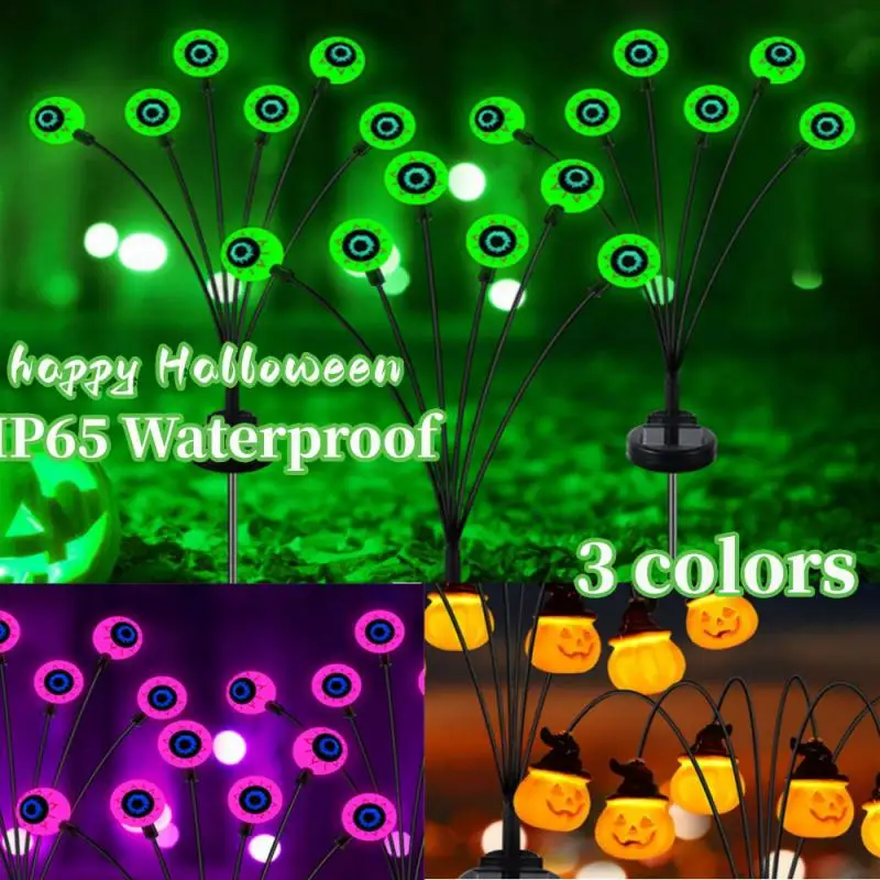 

Halloween Eyeballs Solar Led Lights Outdoor Waterproof Horror Ghost Eye Lamp For Garden Halloween Party Festive Decoration
