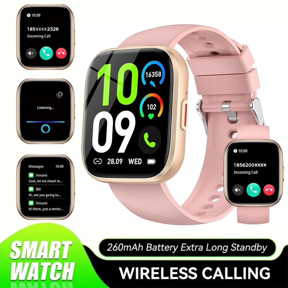 IUTECH P114 smart watch men women 1.85" Bluetooth call health waterproof swimming for Android IOS