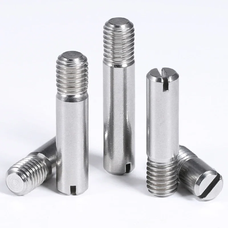 M2 M2.5 M3 M4 M5 M6 M8 M10 Slotted Cylindrical Pin Dowel Male Thread Locating Pin 304 Stainless Steel Length 5-50mm GB878