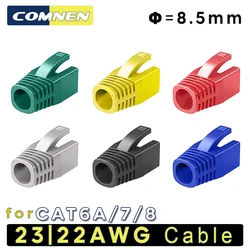 COMNEN CAT7 CAT6A Strain Relief Boots 2-200pcs RJ45 Cable Connector Plug Covers Ethernet Network Cable 8.5mm for CAT8 CAT7 CAT6A