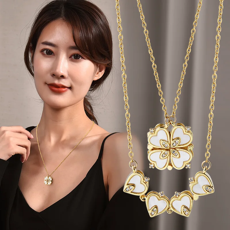 Luxury Clover Pendant Necklace 