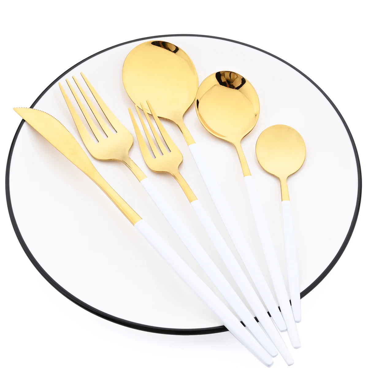 Dinnerware Set Knife Fork Long Handle Spoons Chopsticks Flatware Cutlery Stainless Steel Tableware Silverware 6Pcs cutlery set western style cutlery set picnic cutlery set stainless steel cutlery set picnic tableware camping cutlery set