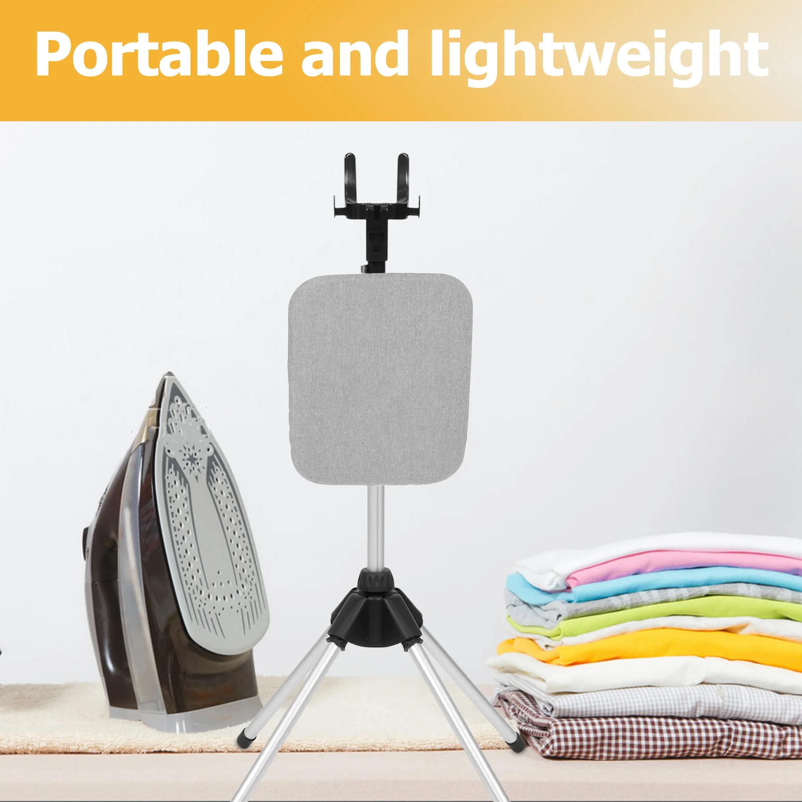 Foldable Four-Legged Ironing Rack With Built-In Board Clothes Steamer Stand Handheld Folding Machine Accessories Holder Steam Rack