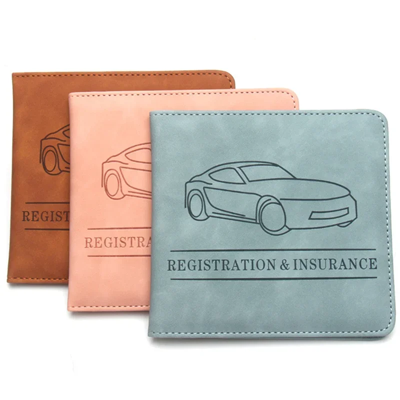 Car Registration Driver's License Insurance Card Holder Leather Vehicle Glove Box Automobile Documents Paperwork Organizer wallet card holder card holder credit card holder card wallet card sleeve card sleeves id card case business card holder id card holder card binder playing cards holder insurance holder passport holder document card wallet wallet card bag