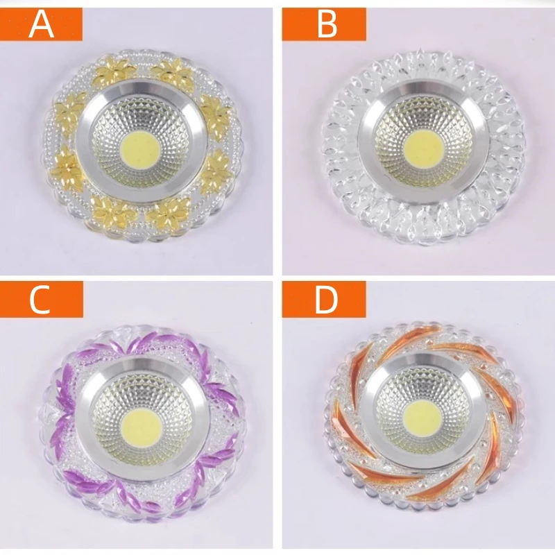 Diameter:9.5cm Cut Hole:6-8cm 3W Ultra Slim Round Concealed Color phantom LED Panel Light Acrylic Downlight indoor light