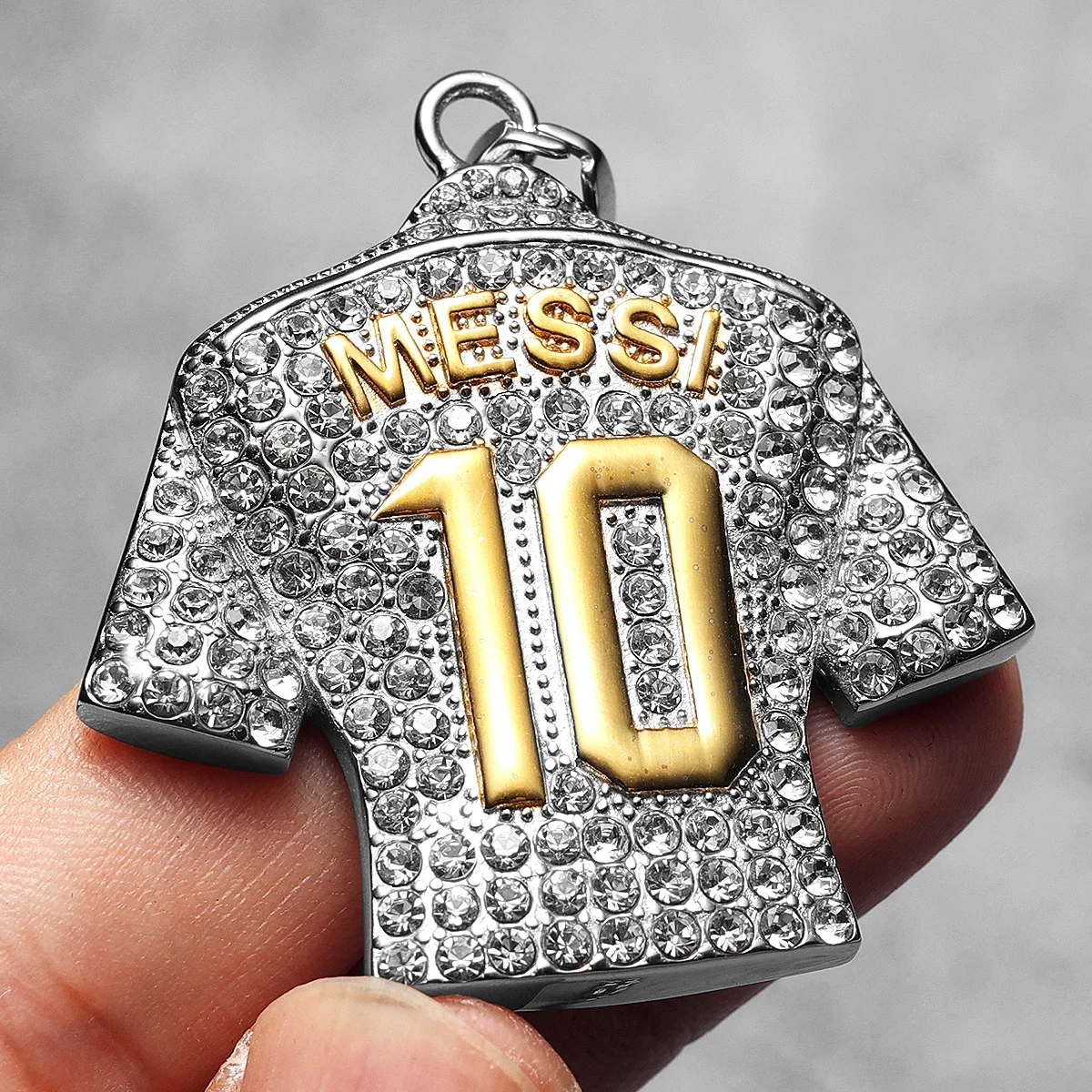 CR7 Messi Haaland Mbappé Neymar Football Jersey Men Necklaces Stainless Steel Pendant Chain Punk HipHop New In Jewelry Wholesale 4