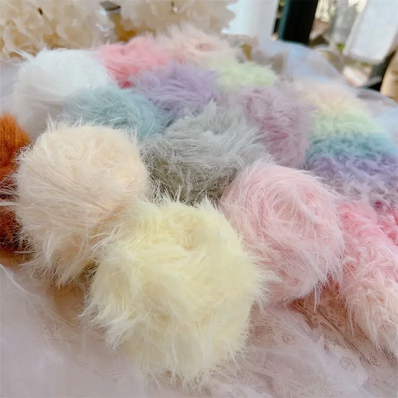 

Fluffy Faux Mink Fur Threads for Eyelash, Super Soft Chunky Crochet Knit, Sweater, Scarf, Carpet Cushion, 10Balls, 500grams