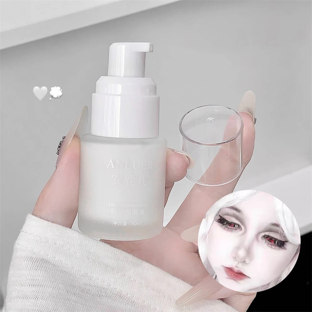 Fondotinta Liquido Opaco Bianco a Copertura Totale, Lunga Durata, Impermeabile, per Cosplay e Trucco Professionale, Effetto Impeccabile - immagine 3
