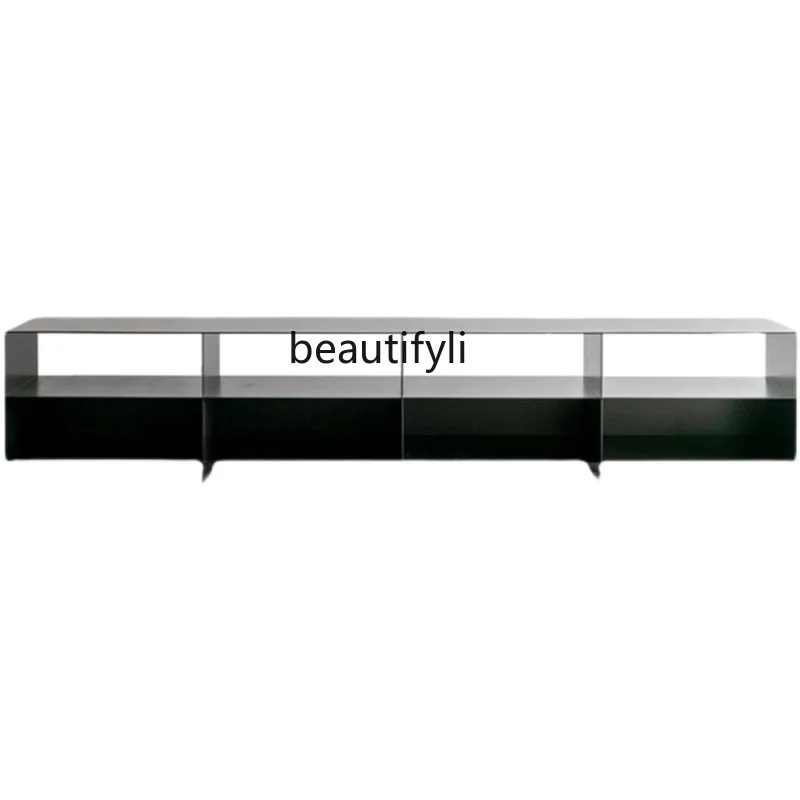 

Italian Minimalist Wrought Iron TV Cabinet Nordic Modern Distressed Small Apartment Living Room Floor Cabinet Storage