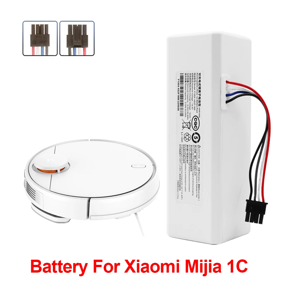 

New 14.4V 5200/6500/12800mAh Lithium Battery,For Xiaomi 1C Robot Vacuum Cleaner Accessory Spare Replacement Battery