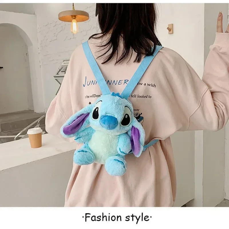 

Новые стильные милые плюшевые сумки на плечо для девочек с героями мультфильмов диснеевских ститчей, сумки для кукол, школьные сумки, портативные и милые подарки для девочек