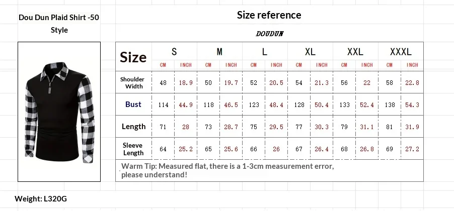 Vendita calda EU US Camicia da uomo in flanella a maniche lunghe Colletto polo Mezza zip Pullover Plaid Streetwear Casual Top - immagine 6