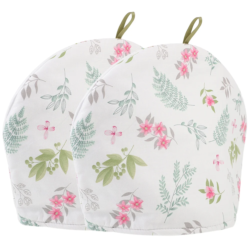

2 Pcs Teapot Insulation Cover Household Cozy Printed Keep Warm Small Cotton Printing