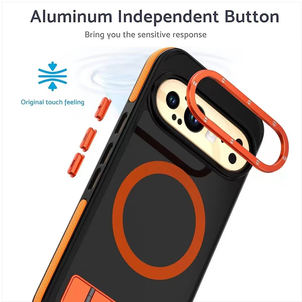 Magnetic Matte Shockproof Armor Phone Case with Magsafe Wireless Charging Compatibility