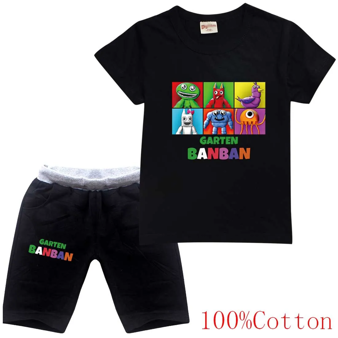 

Garden of Ban Ban T-Shirt Costume Kids Casual Outfits Toddler Girls Short Sleeve TShirt Shorts 2pcs Sets Baby Boys Summer Clothe