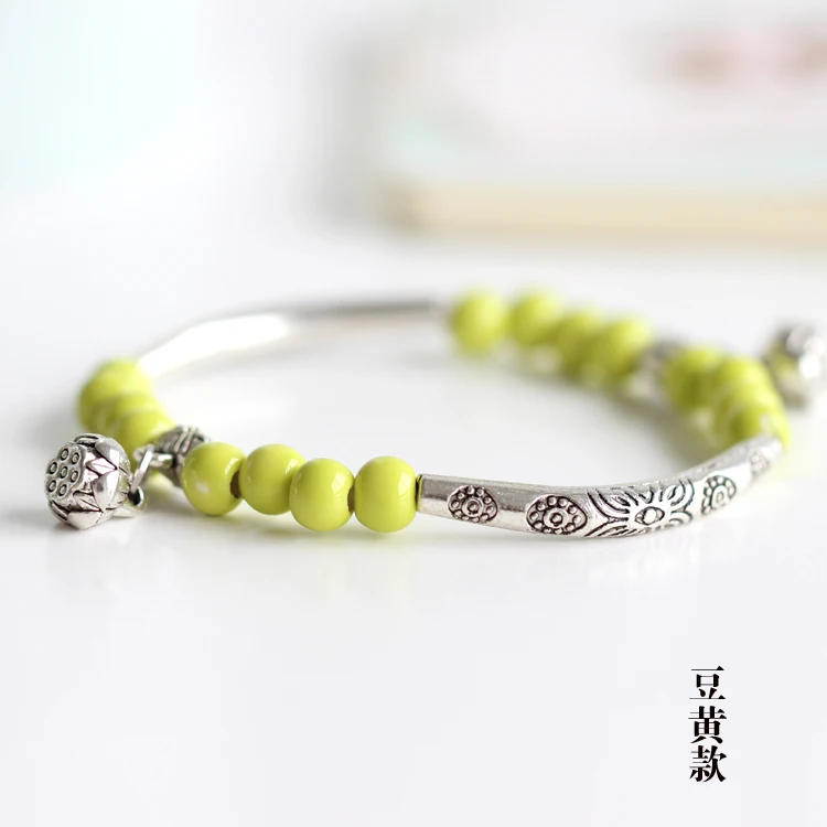 Ceramic bracelet Women's Ceramic hand made DIY Bracelets Artware Retro bracelet for woman girl gift Fashion Jewelery #1555