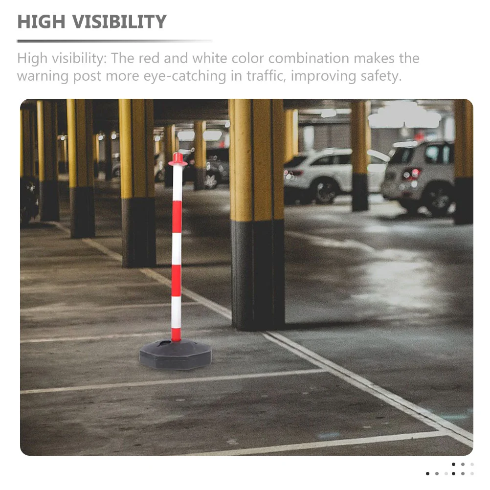 Movable Warning Column Traffic Pe Elastic Isolation Pile Anti-collision (red and White) 1pcs Garage Stop Sign Yellow Barrier or