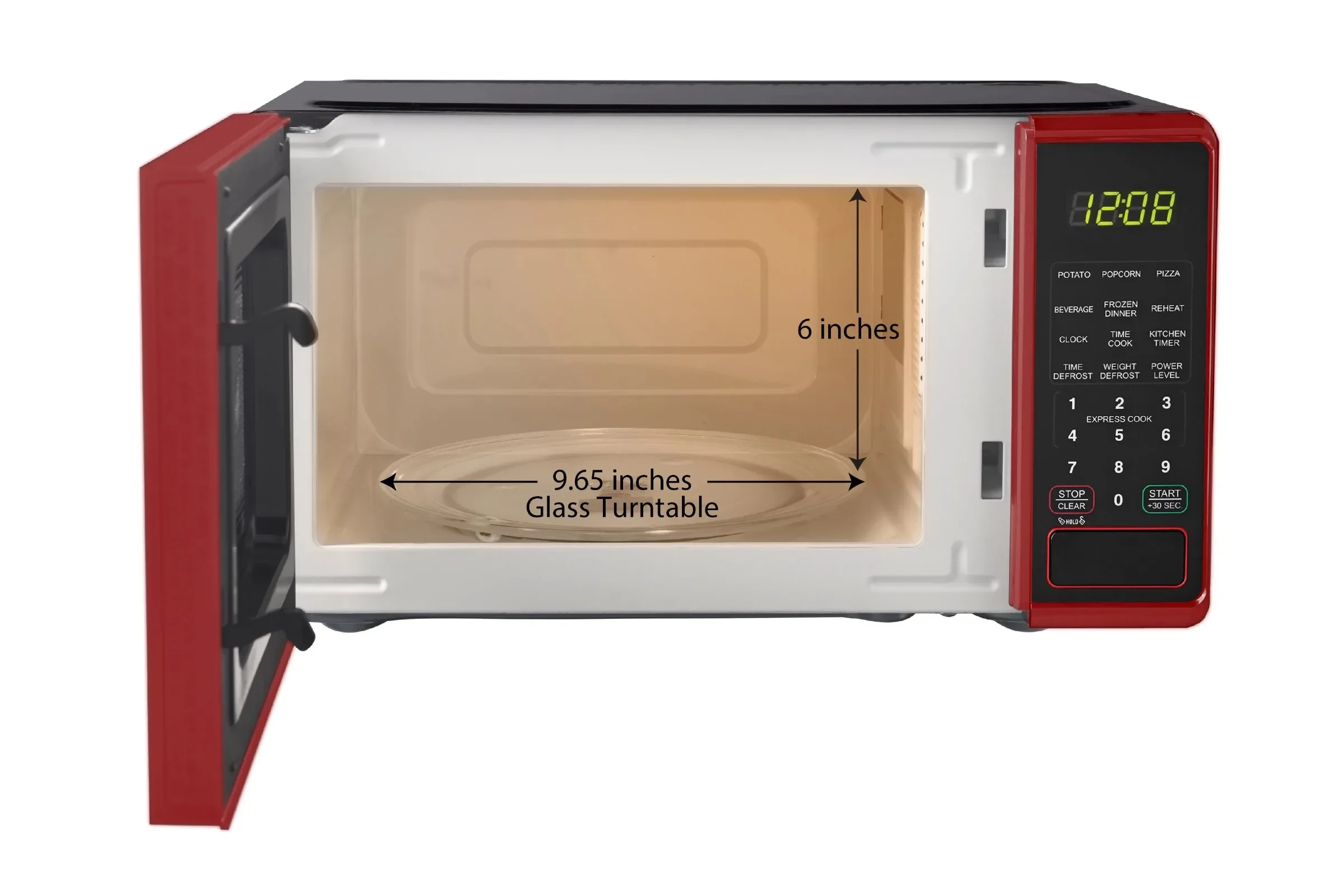 0.7 cu. ft. Countertop Microwave Oven, 700 Watts, Red Kitchen Appliances.USA.NEW 3