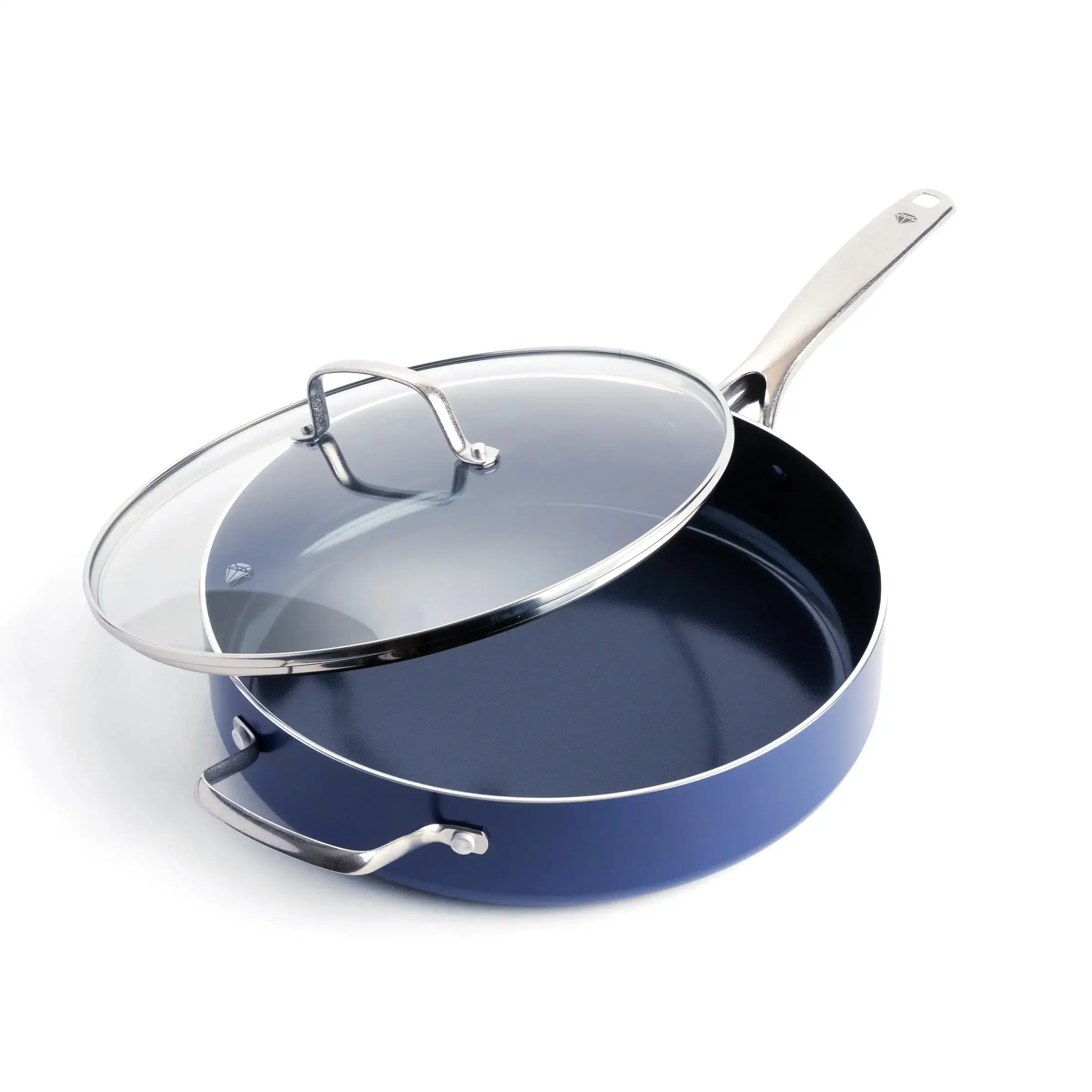 

Blue Diamond Toxin Free Ceramic Metal Utensil Dishwasher Safe, 5QT Saute pan