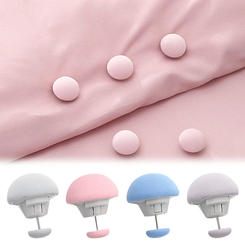4/8 pces colcha clipe uma chave para desbloquear cobertores capa prendedor clip titular lençol forma cogumelo macaron antiderrapante cabido - Productos do TikTok que valem a pena comprar