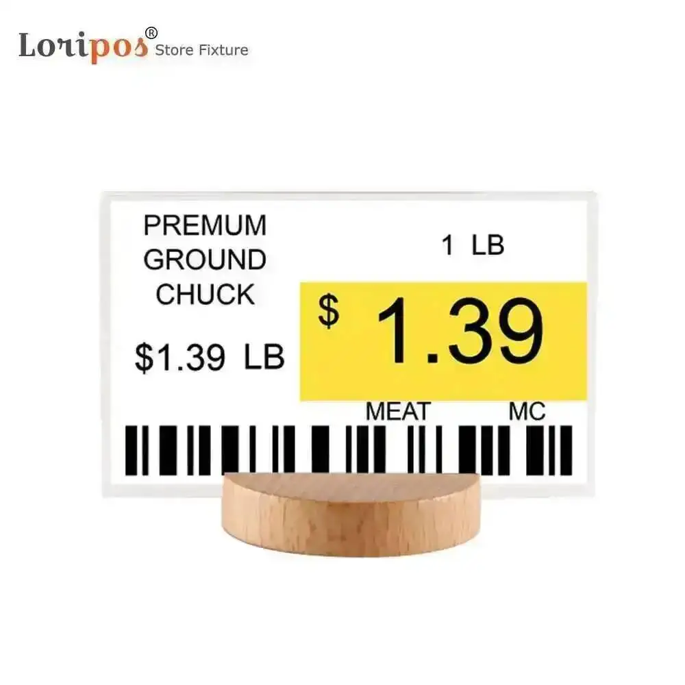 5 Stück runde Tischmenü-Displayständer aus Holz, Flyer-Display-Kartenhalter, Platzkartenständer – Detail 9