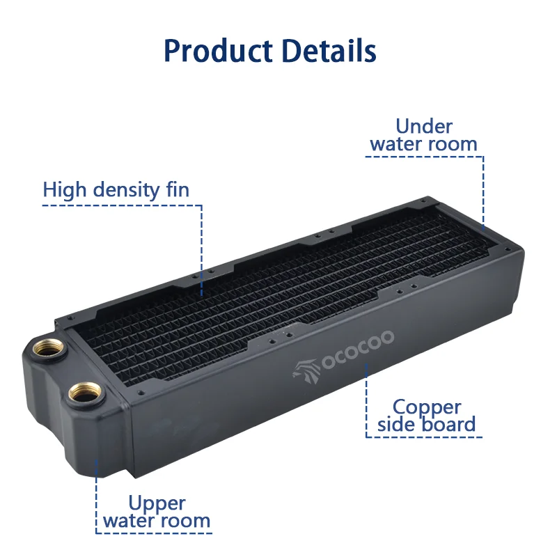 Ococoo-diy Gaming Computador Água Refrigerador Sistema Mini Ventilador Radiador Dissipador de Cobre Acessórios de Configuração do pc Oc-crt 80 mm 160 mm 240 mm 320 - Imagem 4