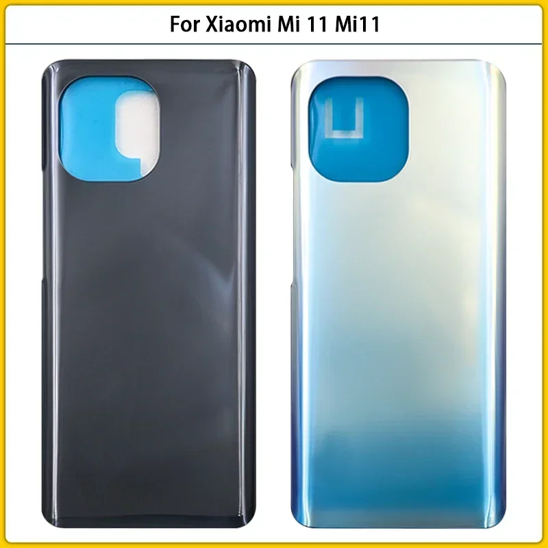 

For Xiaomi Mi 11 M2011K2C M2011K2G Battery Back Cover 3D Glass Panel Mi11 Rear Door Battery Housing Case With Adhesive Replace