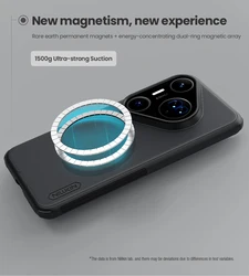 NILLKIN Magnetic Super Frosted Shield Matte Case for Huawei Pura 80 Pro (Black)