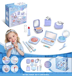 Princess Pretend Play Makeup Set for Kids - Perfect Birthday or Christmas Gift for Girls (Blue)