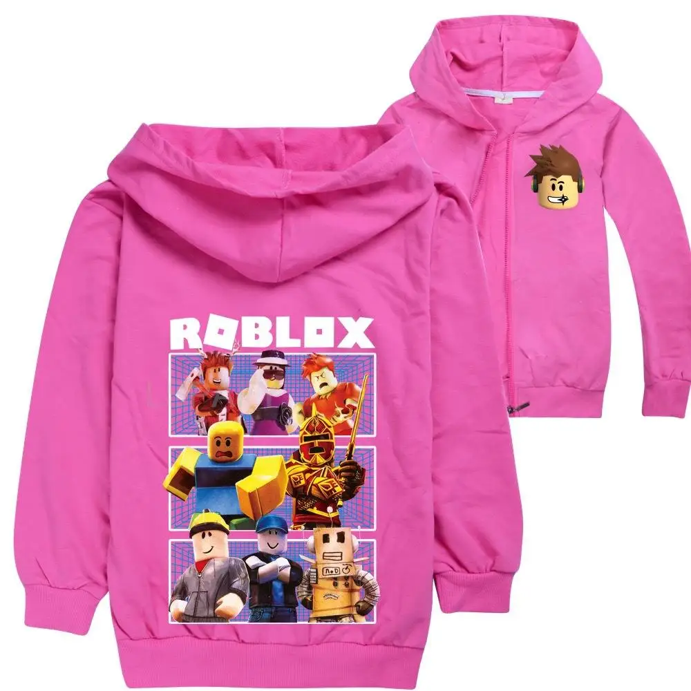 ROBLOX Print Hoodie infantil, camisola com zíper, casaco dos