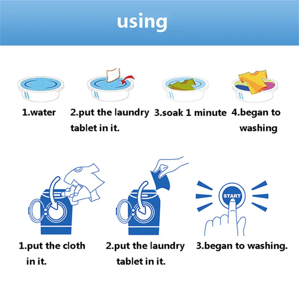 Natural Laundry Tablets Plant Formula Does Not Hurt Hands Environmentally Friendly Household Cleaning Supplies 900PCS laundry tablets