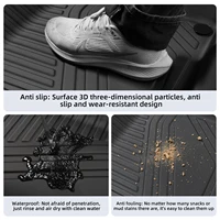 for Xpeng G6 Car Floor Mats Cargo Liner Trunk Pad TPE 3D Foot Mat Waterproof Odorless Tray Set BLACK 5