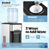 COSTWAY Water Dispenser with Ice Maker, 3-in-1 Countertop Hot/Cold Dispenser with Ice Machine, 2 Ways to Add Water, Child Safety 3