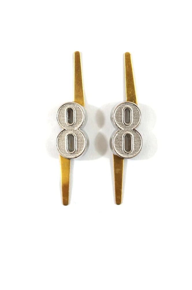 

WWII German EM NCO Shoulder Boards cyphers Silver 18mm 8 2pcs