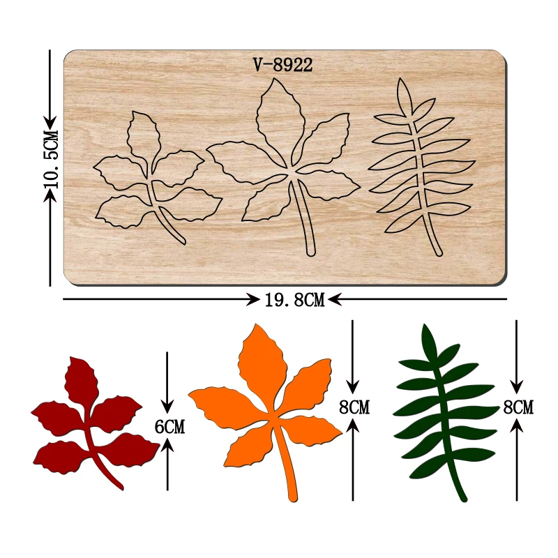 

New leaf Wooden Dies Cutting Dies Scrapbooking /Multiple Sizes /V-8922