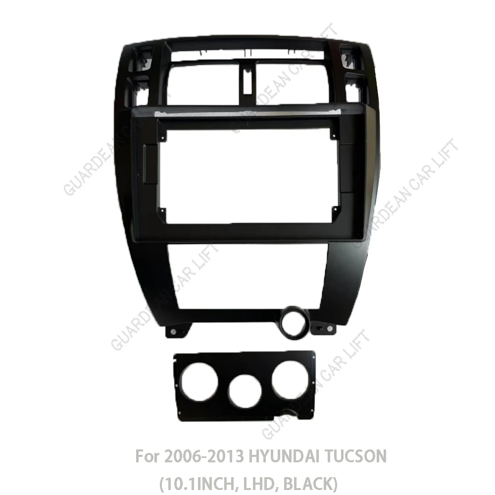 Dla 2006-2013 HYUNDAI TUCSON (10.1 cal czarny) Radio samochodowe Fascias Android GPS MP5 odtwarzacz Stereo 2 głowica Din ramka tablica rozdzielcza