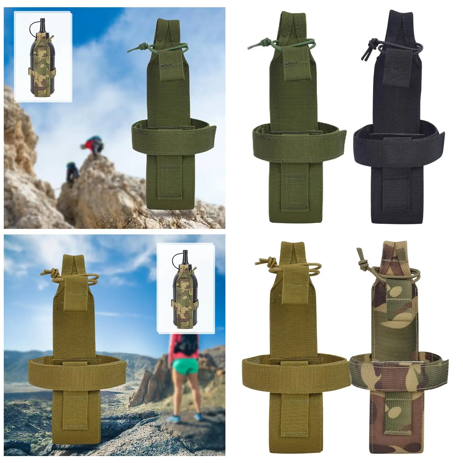 Adjustable Water Bottle Pouch Outdoor ,Portable Water Bottle Carrier Holder Bag for Hiking Hunting Sports Camping Cycling