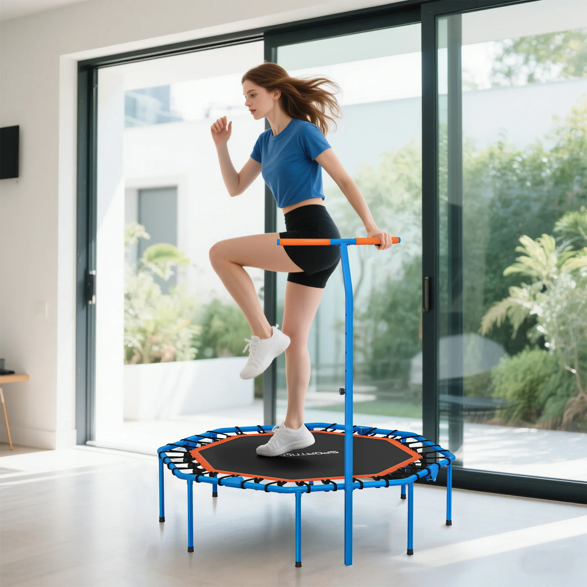 Trampoline fitness maison entraînement cardio compact