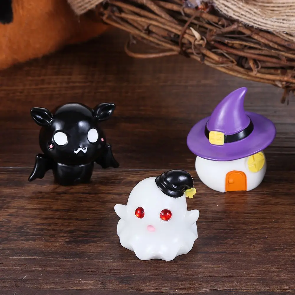 Lot De 16 Figurines Miniatures D'Halloween Citrouilles, Fantômes, Figurines Miniatures En Résine Et Plastique, Accessoires De Décoration De Jardin, Décorations D'Halloween Pour Extérieur, Maison