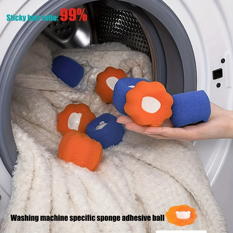 Washing Machine Pet Hair Collector Reusable Cat Dog Fur Remover Lint Trapper Dryer Laundry Cleaning Brush Adhesive Roller Tools