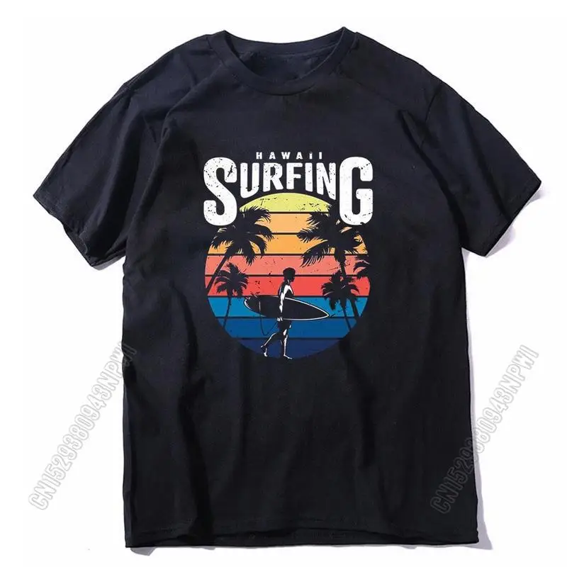 

100% Cotton Surfing Print Men T Shirt Casual Loose Big Size Cool Men T Shirt Summer Graphic Design Surf Tee Shirts Tops