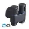 G1/2 1 In Two Out Double Control Washing Machine Faucet Toilet Triangle Valve For Bathroom Toilet Washing Machine Faucets 2