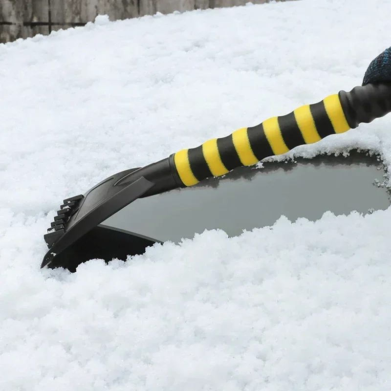 Car Snow Removal Shovel Truck with Ice Removal Snow Sweeping Brush Scraper Artifact Glass Winter Defrost Tool