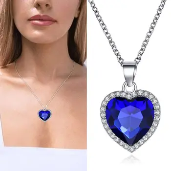 Jewelry Party Wedding Love Heart of Ocean Women's Necklace Heart Forever Pendant Titanic